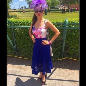 Blue Blush Floral Crop Top